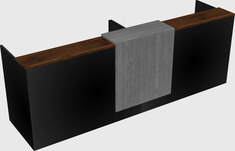 Shared u-shaped reception desks