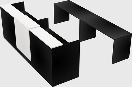 Shared u-shaped reception desks