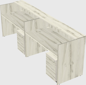 Shared u-shaped reception desks