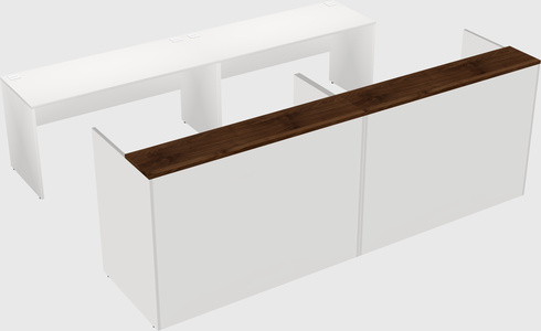 Shared u-shaped reception desks