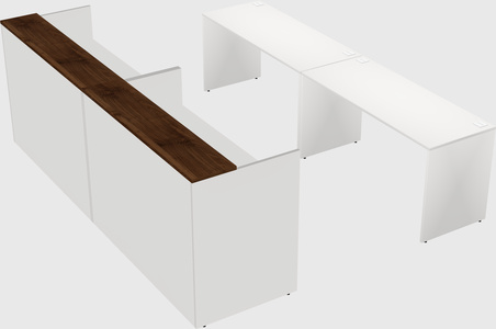 Shared u-shaped reception desks