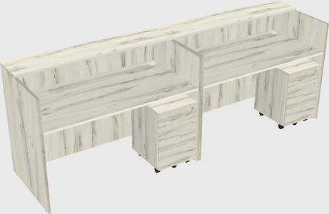 Shared u-shaped reception desks
