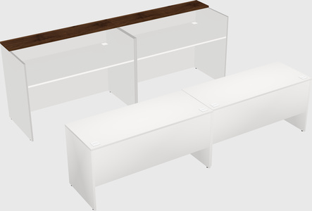 Shared u-shaped reception desks