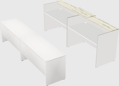 Shared u-shaped reception desks