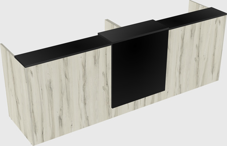 Shared u-shaped reception desks