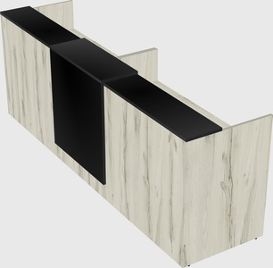Shared u-shaped reception desks