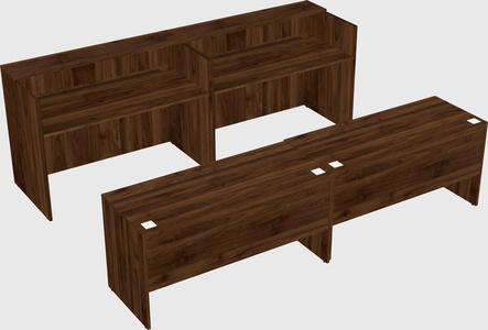 Shared u-shaped reception desks