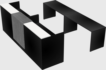 Shared u-shaped reception desks