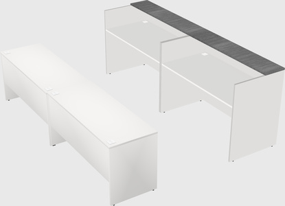 Shared u-shaped reception desks