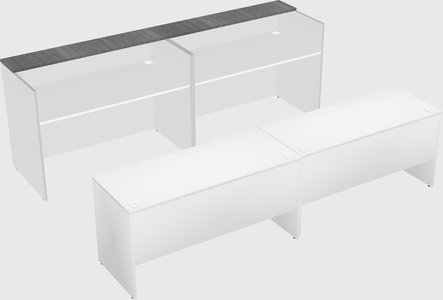 Shared u-shaped reception desks