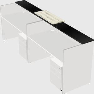 Shared u-shaped reception desks