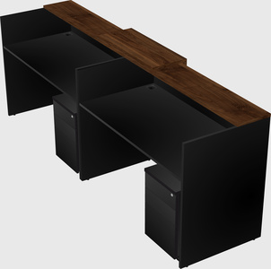 Shared u-shaped reception desks