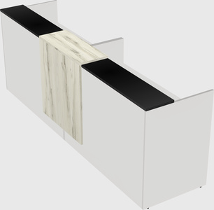 Shared u-shaped reception desks