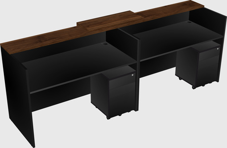 Shared u-shaped reception desks