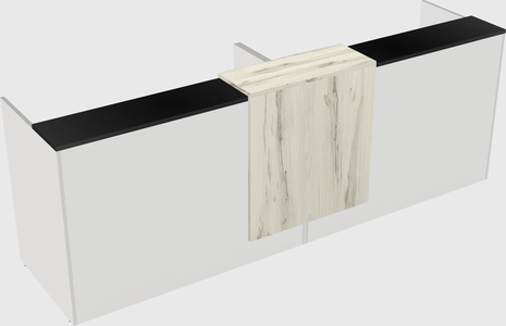 Shared u-shaped reception desks