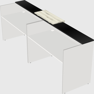 Shared u-shaped reception desks