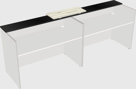 Shared u-shaped reception desks