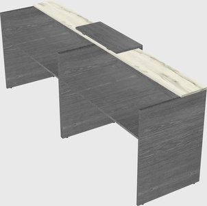 Shared u-shaped reception desks