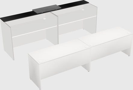 Shared u-shaped reception desks