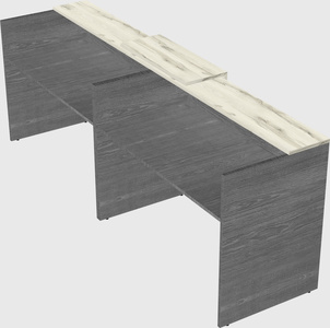 Shared u-shaped reception desks