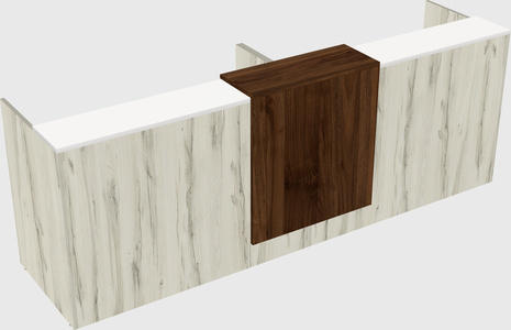Shared u-shaped reception desks