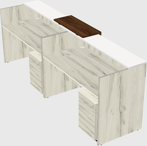 Shared u-shaped reception desks