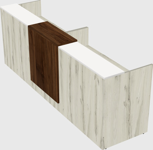 Shared u-shaped reception desks