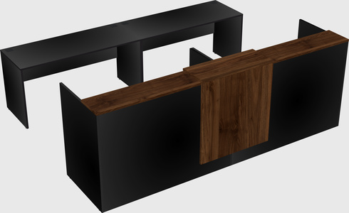 Shared u-shaped reception desks