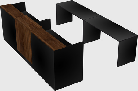 Shared u-shaped reception desks