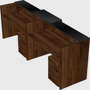 Shared u-shaped reception desks