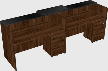 Shared u-shaped reception desks
