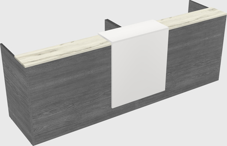 Shared u-shaped reception desks