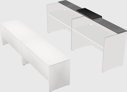 Shared u-shaped reception desks