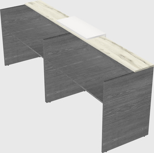 Shared u-shaped reception desks