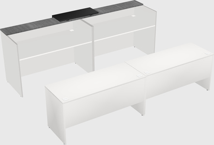 Shared u-shaped reception desks