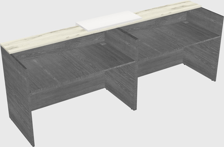 Shared u-shaped reception desks