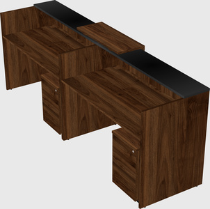 Shared u-shaped reception desks