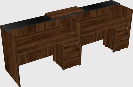 Shared u-shaped reception desks