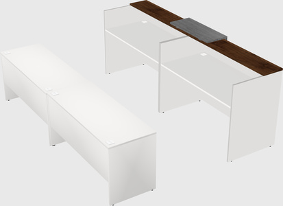 Shared u-shaped reception desks