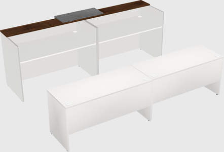 Shared u-shaped reception desks