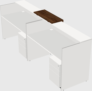 Shared u-shaped reception desks