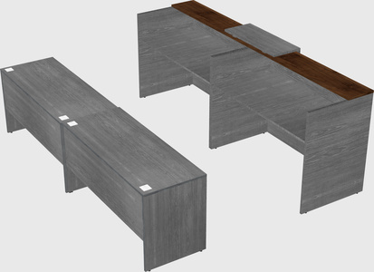 Shared u-shaped reception desks