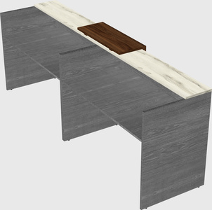 Shared u-shaped reception desks