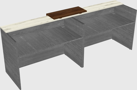 Shared u-shaped reception desks