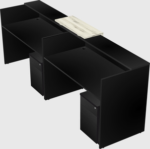 Shared u-shaped reception desks