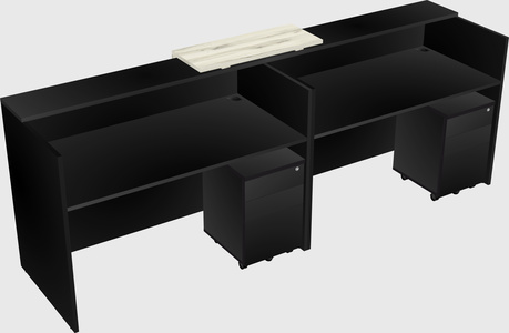 Shared u-shaped reception desks