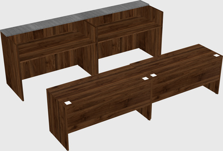 Shared u-shaped reception desks