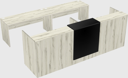 Shared u-shaped reception desks