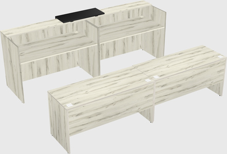 Shared u-shaped reception desks