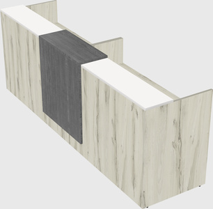 Shared u-shaped reception desks